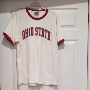 Colosseum White and Red Ringer Tee